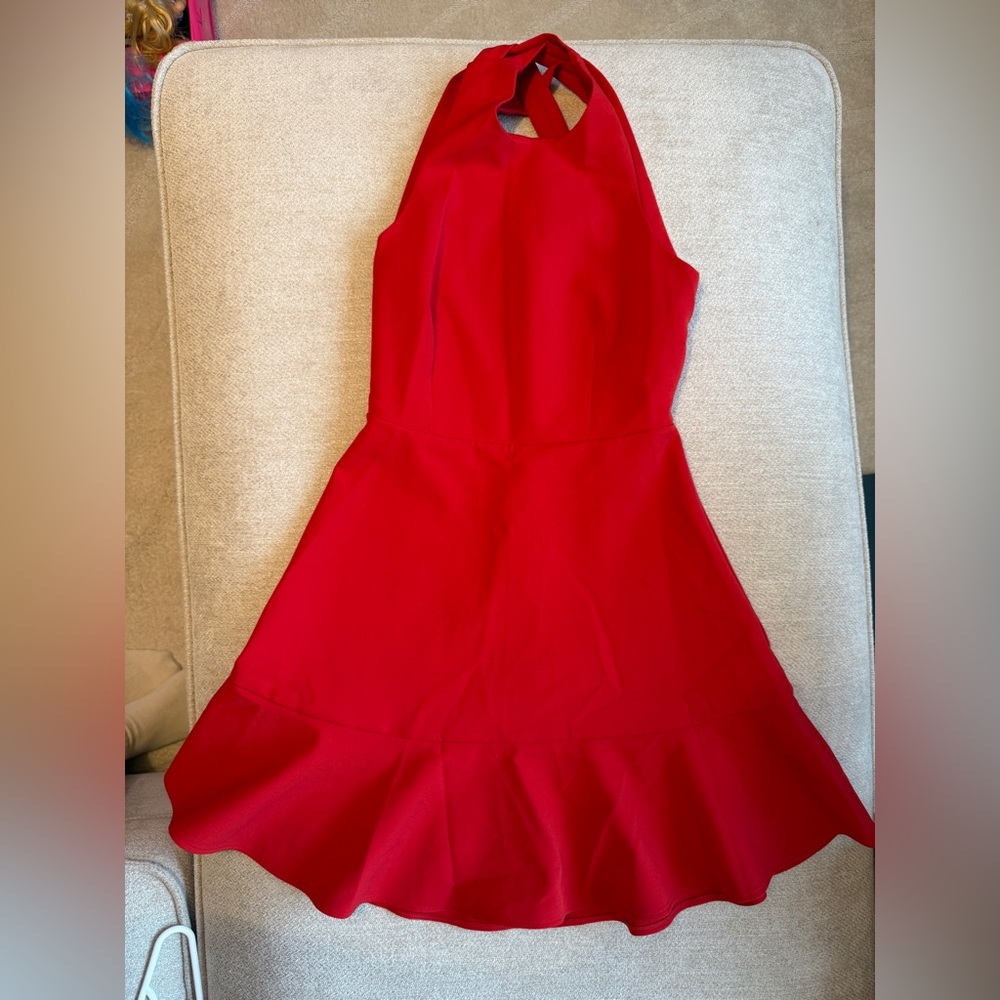 Zara Red Backless Dress